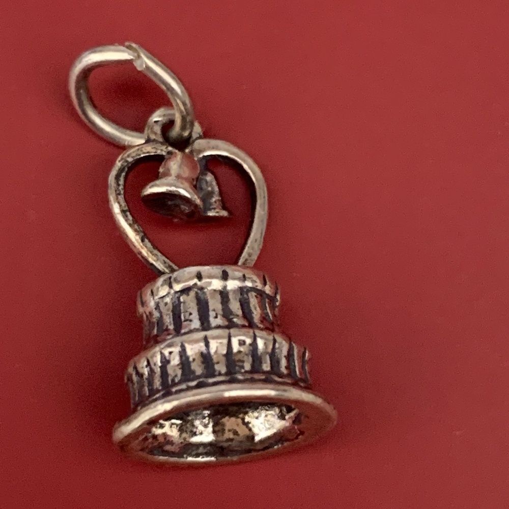 Wedding Cake Sterling Silver Jewelry Charm #love #wedding